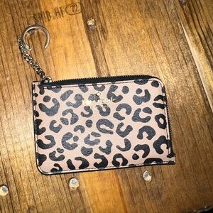 Kate Spade Black and Tan Animal Print Card Holder